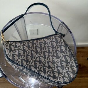 Dior Vintage Monogram Mini Saddle Bag